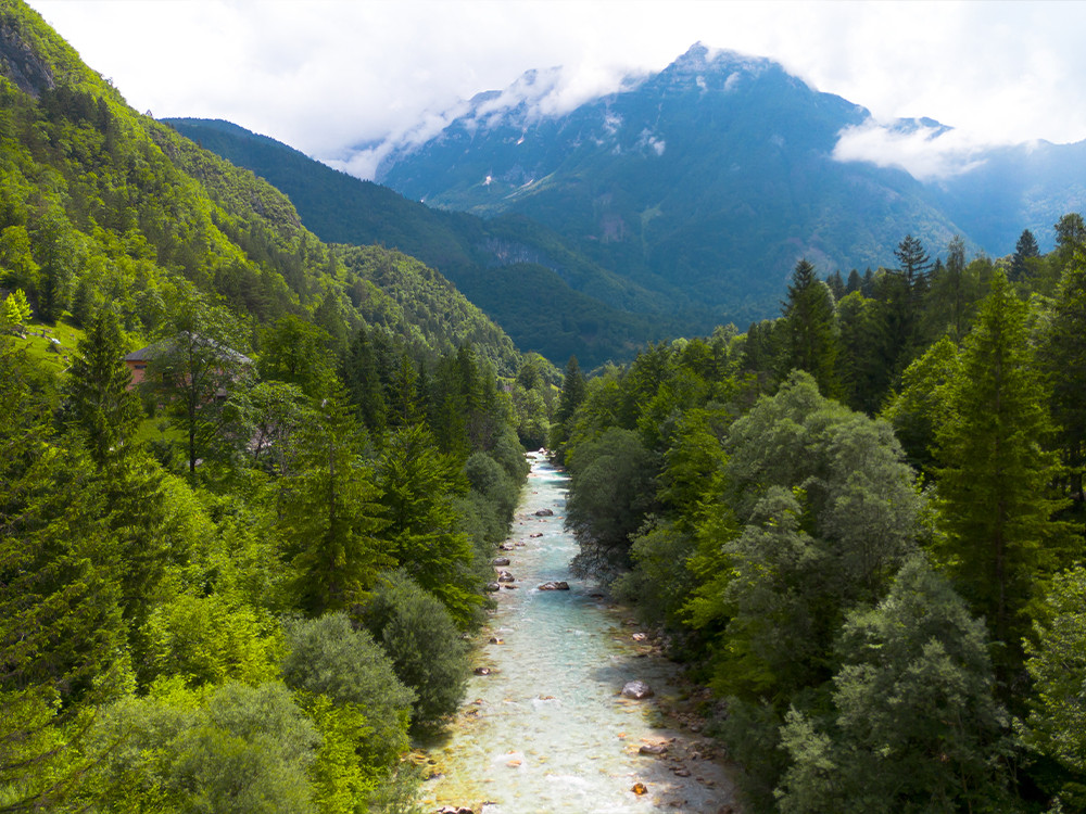 De Soča rivier