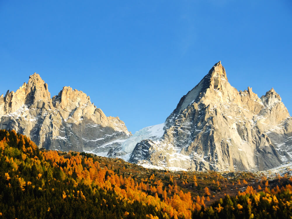 Herfst bij de Mont Blanc