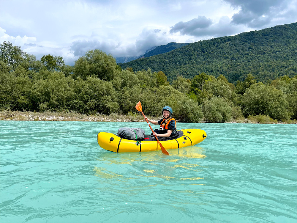 Packraften op de Soča rivier