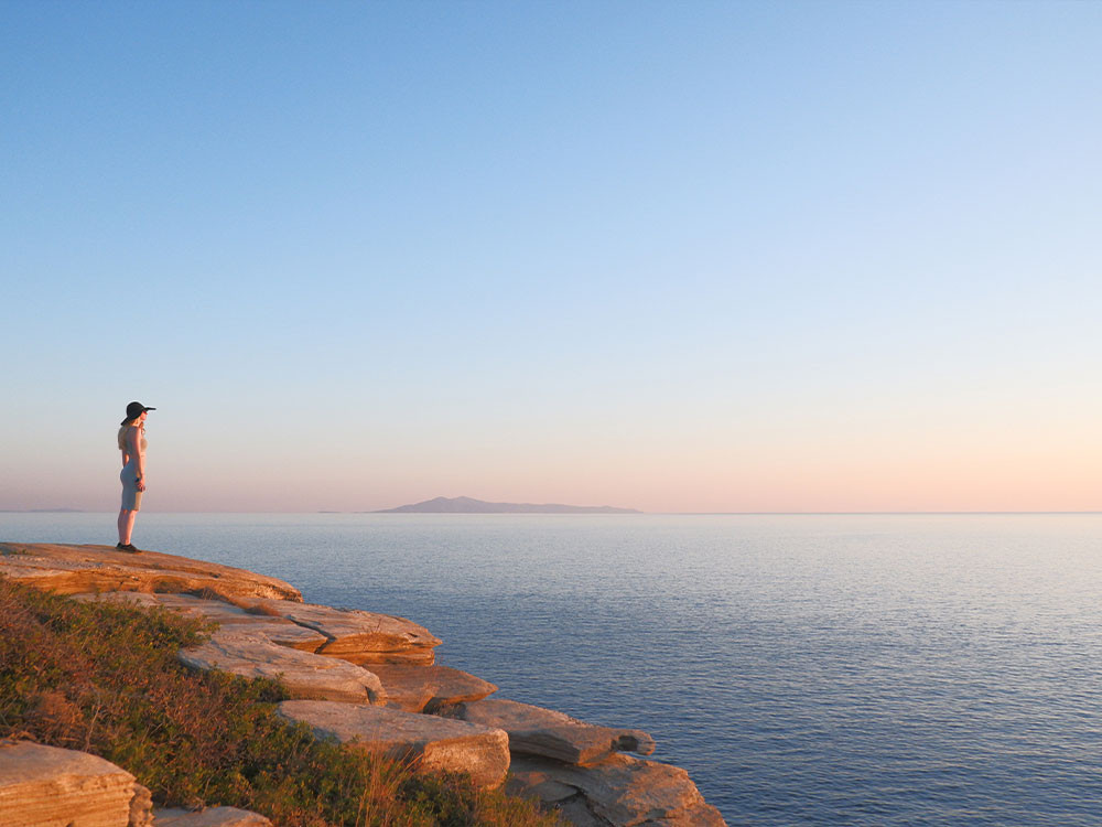 Zonsondergang Andros