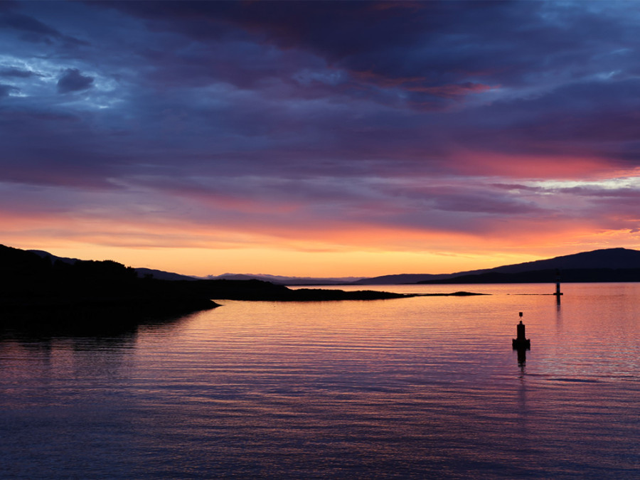 Zonsondergang Oban