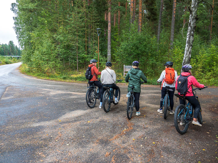 Fietsen langs Saimaameer